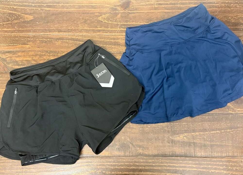 Bikewa Cycling Size Large Set NWT Black Shorts and Navy Skort